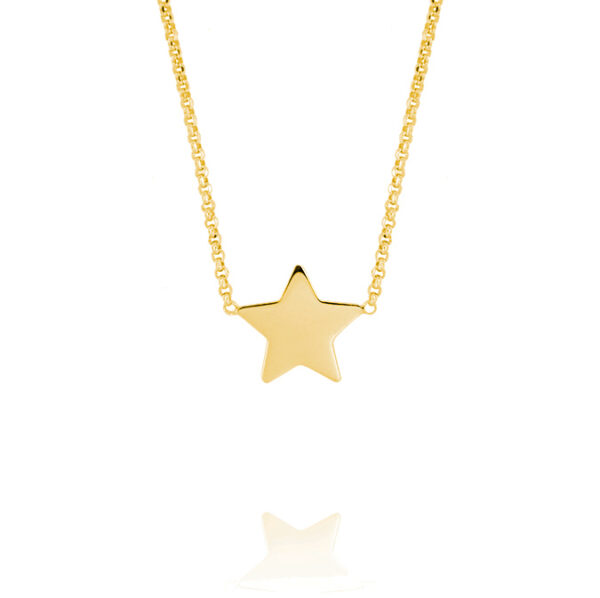 Collana con stella lucida - placcato oro