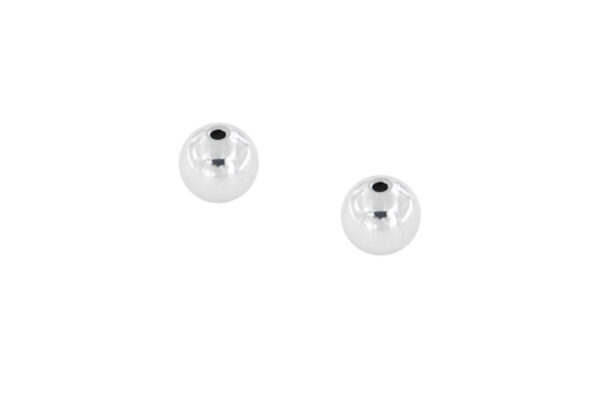 Sfera passante - 0,6 cm - rhodiato
